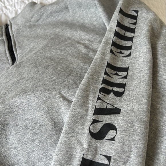 Eras Tour Taylor Swift Grey Quarter Zip Quarterzip Sweatshirt Merch Midnights - Picture 2 of 6